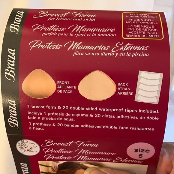 Braza foam breast form Size 5 New in package and only taken out for photos. - Picture 4 of 8